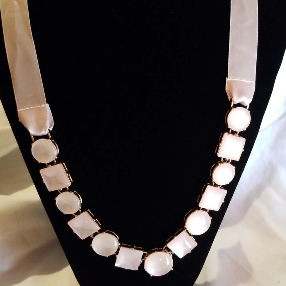 pink ribbon necklace